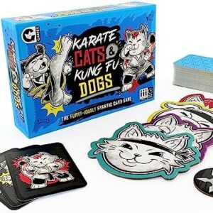 Ginger Fox Karate Cats & Kung Fu Dogs Family Action Card Game for Kids and Adults to Play at Family Gatherings and Fun Nights in with Friends and Children and Grown Ups Who Can All Play