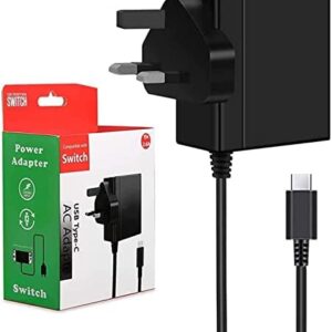 Charger for Nintendo Switch AC Adapter, ECHTPower Switch Charger Power Cable with 5ft USB Type C Cable 15V/2.6A Power Supply, Supports TV Mode and Dock Station