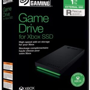 Seagate Game Drive SSD Xbox, External , 1 TB, 2.5 Inch, USB 3.0, Xbox Certified, incl. 2 Year Rescue Service, (STLD1000400)
