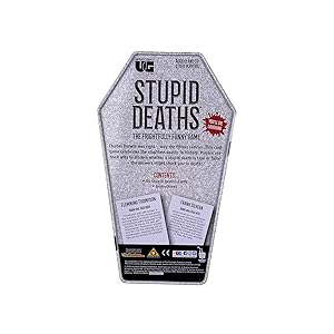 Stupid Deaths Coffin Tin Back