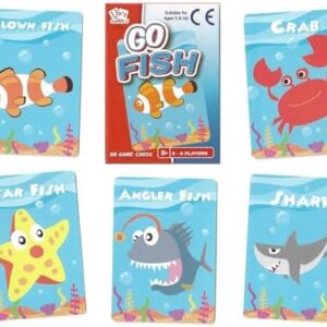 A-Z Go Fish Card Game | Travel Games for Kids, Kids Card Games - 38 Game Cards for 2-4 Players