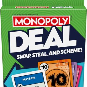 Monopoly Hasbro Gaming Deal Strategy Card Game for 8+ Year Old Kids, for 2-5 Players, Family Games for Children and Adults