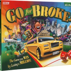 IDEAL, Go for Broke: The Game You Win By Losing a Million, Classic Games, for 2-4 Players, Ages 8+