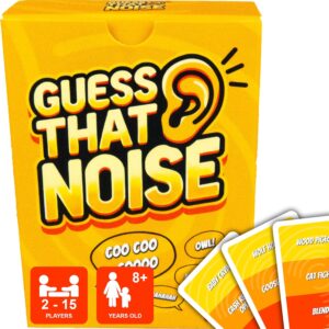 Guess That Noise - Funny Sound Impressions Party Game ﻿| Fun for Family & Friends | 2-15 Players, Ages 8+ | Perfect for Kids, Teens, Adults