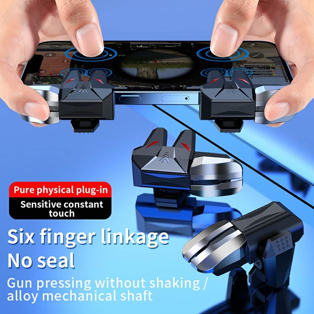 Ozkak Mobile Controller Gaming Triggers Joystick Game Phone L1R1 L2R2 Accessories for PUBG Call of Duty Compatible with iPhone iOS Android Smartphone - Image 2