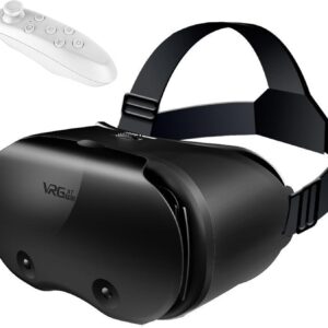 VR Headset for Phone, Virtual Reality Glasses with Controller, Anti Blue Lenses 3D VR Goggles, for Mobile Games & Movies, Compatible for IOS, for Android Compatible 5-7 inch Screen