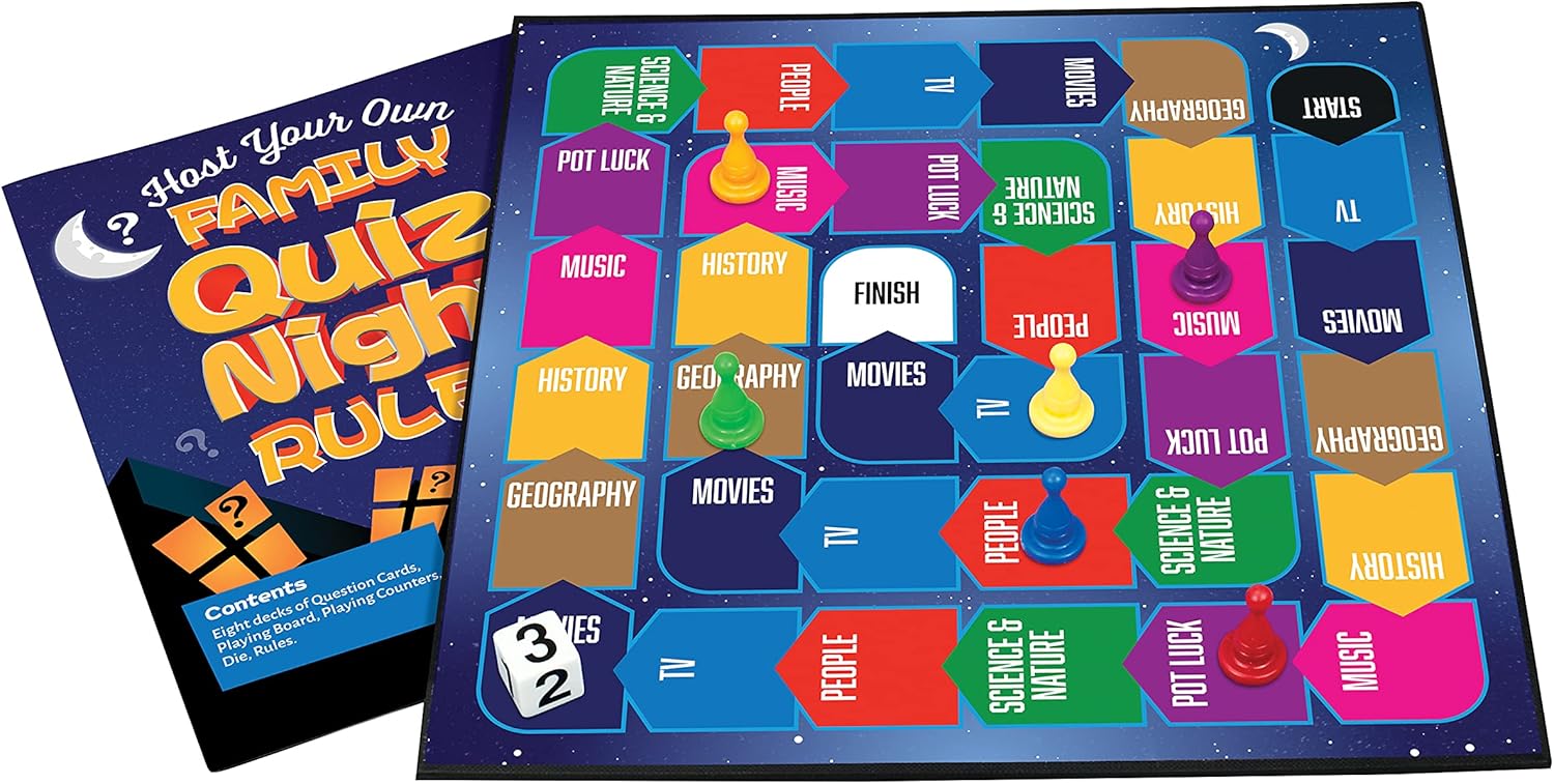 Cheatwell Games Family Quiz Night - Trivia Board Game – Quiz Game for Kids and Adults – 2+ Players – Includes 1200 Unique Questions Cards – Fun Family Game - Image 4