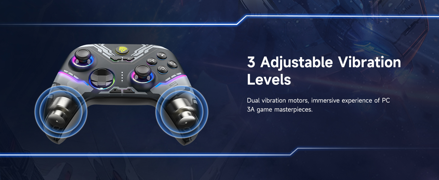 PC Controller  Enhanced Wireless Bluetooth Controller with Hall Joysticks Hall Triggers