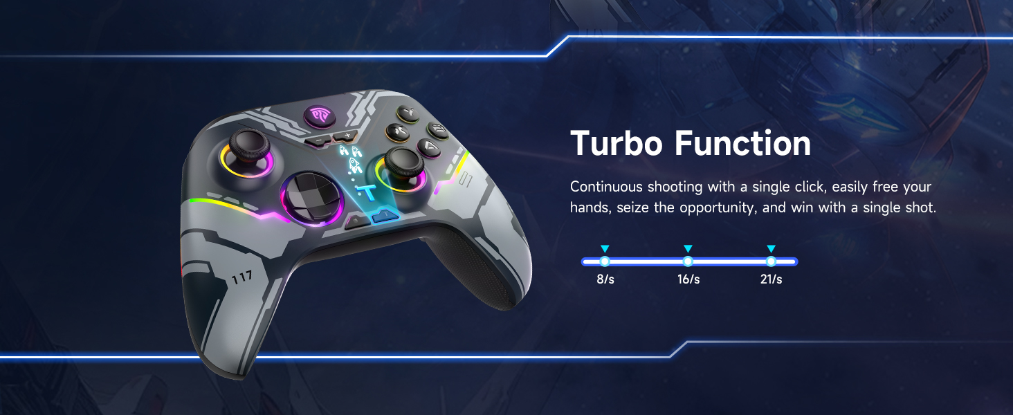 PC Controller  Enhanced Wireless Bluetooth Controller with Hall Joysticks Hall Triggers