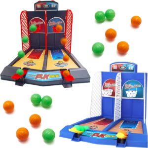 Yeefunjoy Tabletop Basketball Game, Mini Desktop Shooting Game Toys With Score Board, Set One Or Two Player Game Finger Toy, For Children Kids Ages 3+ Christmas Birthday Fun Sports Gifts Party Favors