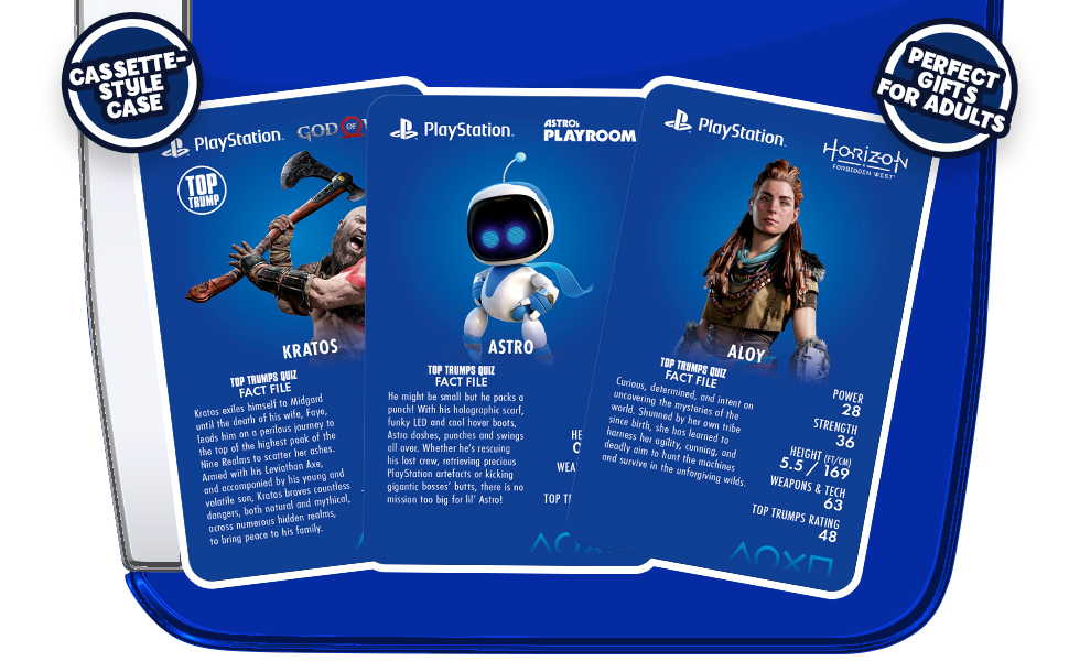 top trumps, card game, educational game, sony playstation, ps5, playstation 5 games, god of war,