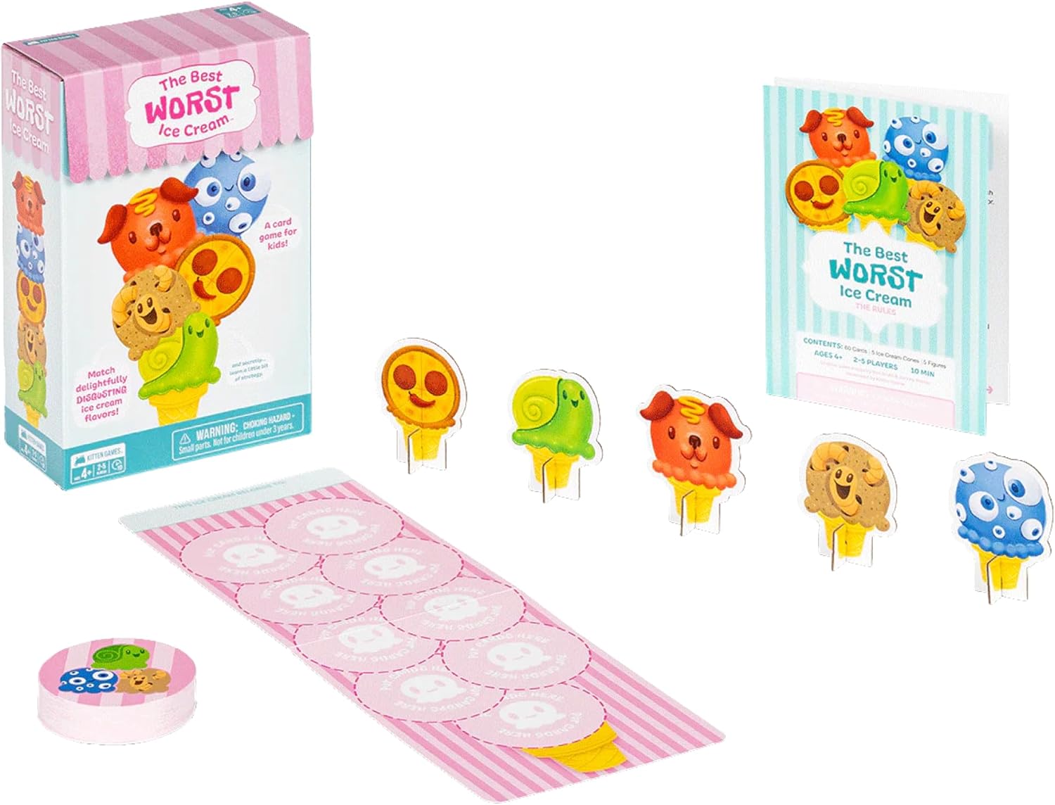 Exploding Kittens The Best Worst Ice Cream 2-5 Players - Ages 4+ - 10 Minutes to Play - Ice Cream Matching Picture Game - Kid Friendly & Engaging Card Game for Family Night Fun - Image 9