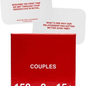 Couples Edition by We’re Not Really Strangers - A Conversational Adult Card Game for Couples to Strengthen Their Relationship, 150 Questions and Wildcards for Date Night with Your Partner