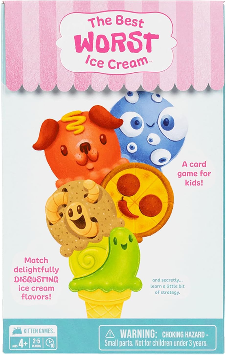 Exploding Kittens The Best Worst Ice Cream 2-5 Players - Ages 4+ - 10 Minutes to Play - Ice Cream Matching Picture Game - Kid Friendly & Engaging Card Game for Family Night Fun - Image 2