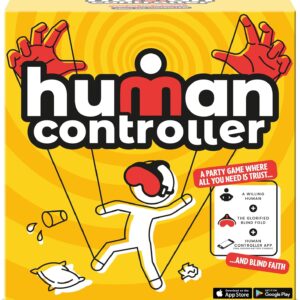TOMY Human Controller Game (German Version) – Interactive Blindfold Challenge with Vibrating Headset & Mobile App, Fun Party & Team Game for 2+ Players, 30+ Hilarious Tasks, iOS & Android, Ages 14+