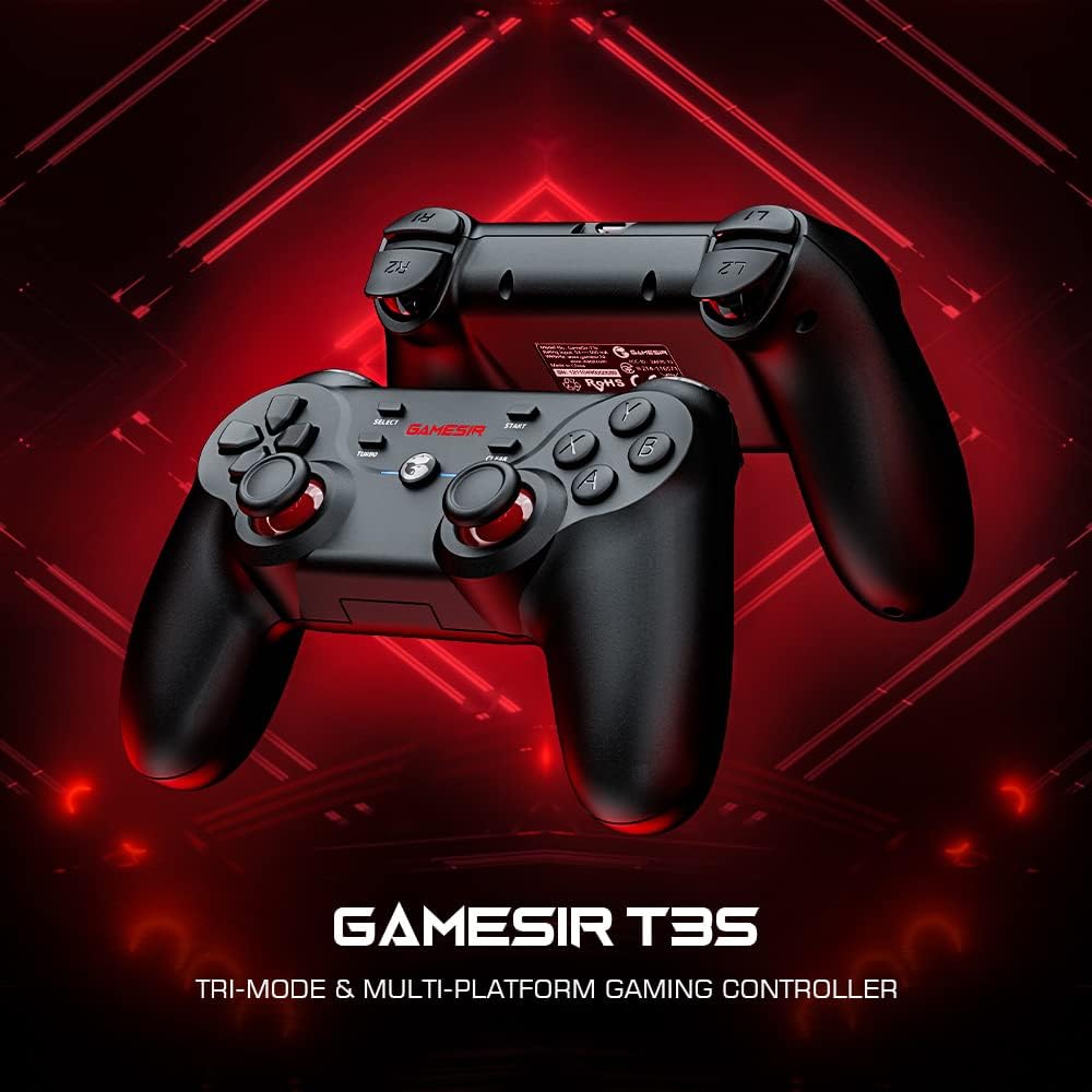 GameSir T3s Wireless Controller for Windows PC/iOS & Android Phone/Tablet, Bluetooth Game Controller for Switch, Mobile Gamepad for Apple Arcade MFi Games with Adjustable Vibration, 4 Levels Turbo - Image 2